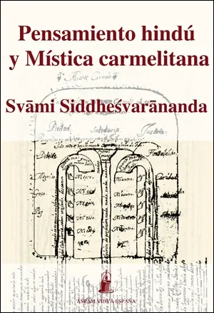 Portada del libro Pensamiento hindú y Mística carmelitana de Svāmi Siddhēśvarānanda. Ilustración antigua que muestra un diagrama de la Morada de las Almas.
